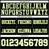Custom Black White-Neon Green Authentic Football Jersey