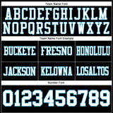 Custom Black White-Sky Blue Authentic Football Jersey