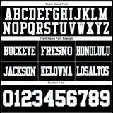 Custom Black White-Silver Authentic Football Jersey