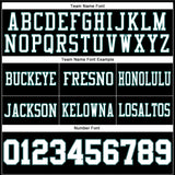 Custom Black White Gray-Midnight Green Authentic Football Jersey