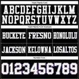 Custom Black White Purple-Gray Authentic Football Jersey