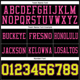 Custom Black Neon Yellow-Pink Mesh Authentic Football Jersey