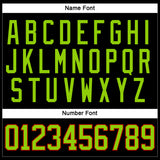 Custom Black Neon Green-Red Hockey Lace Neck Jersey