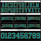 Custom Stitched Black Teal-Old Gold Football Pullover Sweatshirt Hoodie