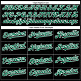 Custom Black Kelly Green=White Authentic Baseball Jersey