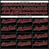 Custom Black Crimson-City Cream Authentic Baseball Jersey