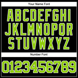 Custom Black Neon Green-White Authentic Baseball Jersey