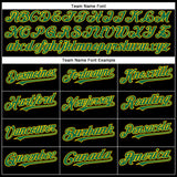 Custom Black Kelly Green-Yellow Authentic Baseball Jersey