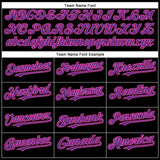 Custom Black Purple-Pink Authentic Baseball Jersey