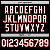Custom Black White-Red Authentic Throwback Baseball Jersey