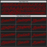 Custom Black Red Authentic Throwback Basketball Jersey