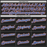 Custom Black Royal-Orange Authentic Throwback Basketball Jersey