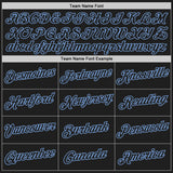 Custom Black Light Blue Authentic Throwback Basketball Jersey