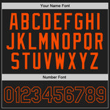 Custom Black Orange Authentic Throwback Basketball Jersey
