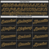 Custom Black Old Gold Authentic Throwback Basketball Jersey