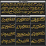 Custom Black Old Gold-Red Authentic Baseball Jersey