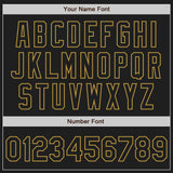 Custom Black Old Gold-Red Authentic Baseball Jersey