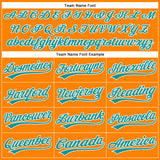 Custom Bay Orange Teal-White Authentic Baseball Jersey