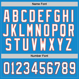 Custom Blue White-Orange Hockey Jersey