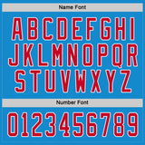 Custom Blue Red-White Hockey Jersey