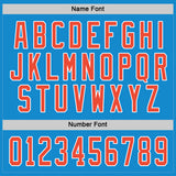 Custom Blue Orange-White Hockey Jersey