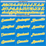 Custom Blue Gold-White Performance T-Shirt