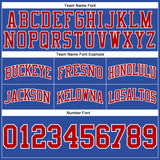 Custom Blue Red-White Authentic Throwback Basketball Shorts