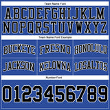 Custom Blue Black-White Authentic Throwback Basketball Shorts