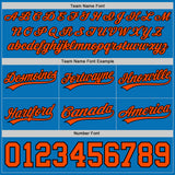 Custom Blue Orange-Black Authentic Throwback Basketball Shorts