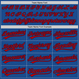 Custom Blue Red-Navy Authentic Throwback Baseball Jersey