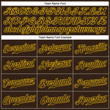 Custom Brown Brown-Gold Authentic Baseball Jersey
