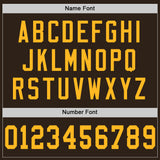 Custom Brown Gold Mesh Authentic Football Jersey
