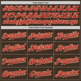 Custom Brown Cream Pinstripe Red-Cream Authentic Baseball Jersey