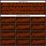 Custom Brown Brown-Orange Authentic Sleeveless Baseball Jersey