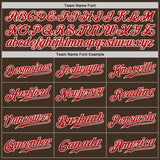 Custom Brown Red-White Authentic Baseball Jersey