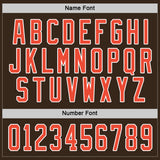 Custom Brown Orange-White Hockey Jersey