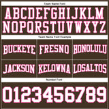 Custom Stitched Brown White-Pink Football Pullover Sweatshirt Hoodie