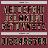 Custom Burgundy Black-Cream Mesh Authentic Football Jersey