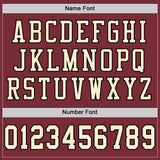 Custom Burgundy Cream-Black Mesh Authentic Football Jersey