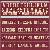 Custom Burgundy Vintage USA Flag-City Cream Mesh Authentic Football Jersey