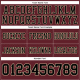 Custom Burgundy Black-City Cream Authentic Football Jersey