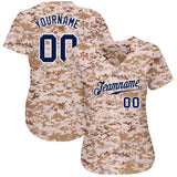 Custom Camo Navy-White Authentic Salute To Service Baseball Jersey
