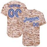 Custom Camo Royal-White Authentic Salute To Service Baseball Jersey