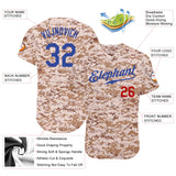 Custom Camo Royal-Red Authentic Salute To Service Baseball Jersey