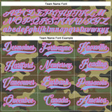 Custom Camo Light Blue-Pink Salute To Service Hockey Lace Neck Jersey