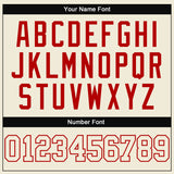 Custom Cream Cream-Red Authentic Baseball Jersey