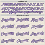 Custom Cream Purple-Gray Authentic Baseball Jersey