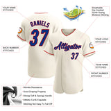 Custom Cream Royal-Red Authentic Baseball Jersey
