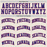 Custom Cream Royal-Red Authentic Throwback Basketball Jersey