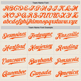 Custom Cream Navy-Orange Authentic Baseball Jersey